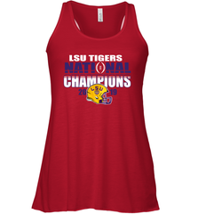LSU Tigers Blue 84 College Football Playoff 2019 National Champions Glistening Racerback Tank - KnowlegdeTee