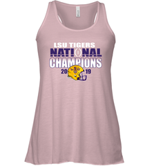 LSU Tigers Blue 84 College Football Playoff 2019 National Champions Glistening Racerback Tank - KnowlegdeTee