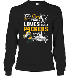 This Girl Loves Her Green Bay Packers And Mickey Disney Fan Mashup Long Sleeve T-Shirt - KnowlegdeTee