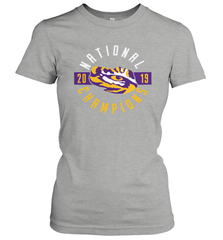 LSU Tigers College Football Playoff 2019 National Champions Schedule Fumble front Women's T-Shirt - KnowlegdeTee