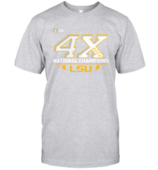 LSU Tigers 4 Time Football National Champions Reverse T-Shirt - KnowlegdeTee