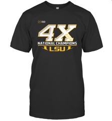 LSU Tigers 4 Time Football National Champions Reverse T-Shirt - KnowlegdeTee