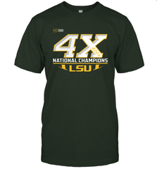 LSU Tigers 4 Time Football National Champions Reverse T-Shirt - KnowlegdeTee