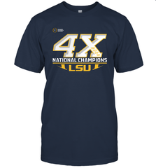 LSU Tigers 4 Time Football National Champions Reverse T-Shirt - KnowlegdeTee