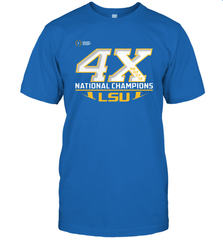 LSU Tigers 4 Time Football National Champions Reverse T-Shirt - KnowlegdeTee