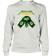 Metallica Green Bay Packers Skull Flag Long Sleeve T-Shirt - KnowlegdeTee