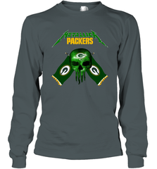 Metallica Green Bay Packers Skull Flag Long Sleeve T-Shirt - KnowlegdeTee
