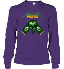 Metallica Green Bay Packers Skull Flag Long Sleeve T-Shirt - KnowlegdeTee