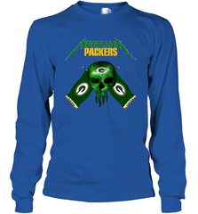 Metallica Green Bay Packers Skull Flag Long Sleeve T-Shirt - KnowlegdeTee