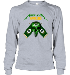 Metallica Green Bay Packers Skull Flag Long Sleeve T-Shirt - KnowlegdeTee