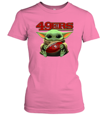 Baby Yoda Loves The San Francisco 49ers Star Wars NFL Shirts Women's T-Shirt - KnowlegdeTee