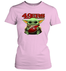 Baby Yoda Loves The San Francisco 49ers Star Wars NFL Shirts Women's T-Shirt - KnowlegdeTee