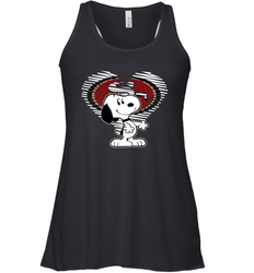 I Love San Francisco 49ers Snoopy In My Heart Fan Racerback Tank - KnowlegdeTee