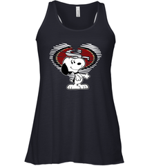 I Love San Francisco 49ers Snoopy In My Heart Fan Racerback Tank - KnowlegdeTee