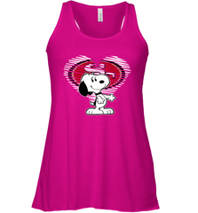 I Love San Francisco 49ers Snoopy In My Heart Fan Racerback Tank - KnowlegdeTee