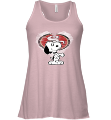 I Love San Francisco 49ers Snoopy In My Heart Fan Racerback Tank - KnowlegdeTee