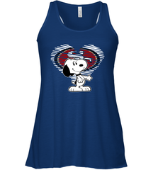 I Love San Francisco 49ers Snoopy In My Heart Fan Racerback Tank - KnowlegdeTee
