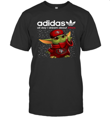 Baby Yoda Adidas All Day I Dream About San Francisco 49ers Shirts T-Shirt - KnowlegdeTee