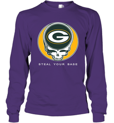 Green Bay Packers Grateful Dead Steal Your Base Fan Gift Long Sleeve T-Shirt - KnowlegdeTee