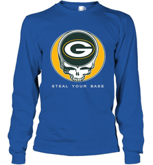 Green Bay Packers Grateful Dead Steal Your Base Fan Gift Long Sleeve T-Shirt - KnowlegdeTee