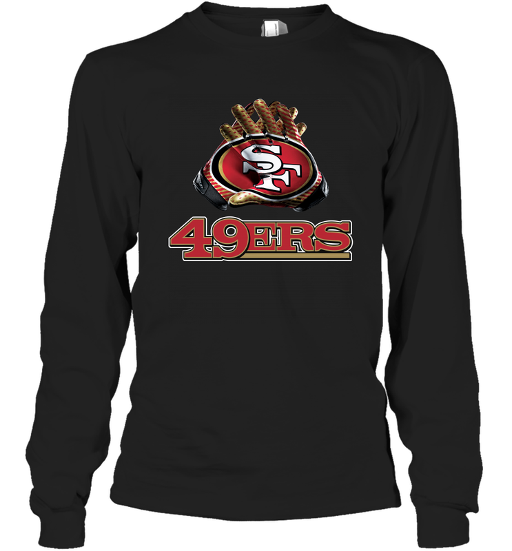 San Francisco 49ers NFL Gloves Fan Gifts Long Sleeve T-Shirt - KnowlegdeTee