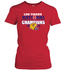 LSU Tigers Blue 84 College Football Playoff 2019 National Champions Glistening Women's T-Shirt - KnowlegdeTee