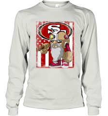 San Francisco 49ers Mascot USA Flag Long Sleeve T-Shirt - KnowlegdeTee