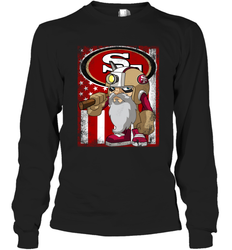 San Francisco 49ers Mascot USA Flag Long Sleeve T-Shirt - KnowlegdeTee