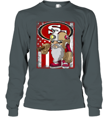 San Francisco 49ers Mascot USA Flag Long Sleeve T-Shirt - KnowlegdeTee