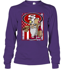 San Francisco 49ers Mascot USA Flag Long Sleeve T-Shirt - KnowlegdeTee