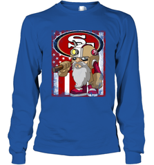 San Francisco 49ers Mascot USA Flag Long Sleeve T-Shirt - KnowlegdeTee