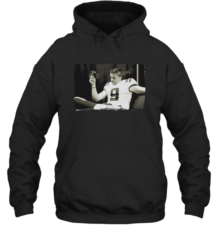 Joe Burrow Cigar Smoking Shirt Hoodie - KnowlegdeTee