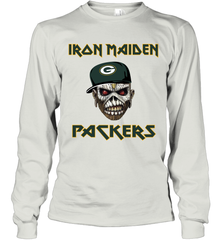 Green Bay Packers Iron Maiden Heavy Metal Football Long Sleeve T-Shirt - KnowlegdeTee