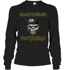 Green Bay Packers Iron Maiden Heavy Metal Football Long Sleeve T-Shirt - KnowlegdeTee