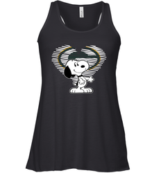 I Love Green Bay Packers Snoopy In My Heart Fan Racerback Tank - KnowlegdeTee