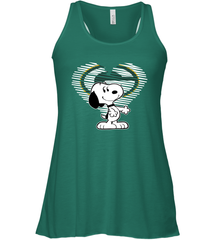I Love Green Bay Packers Snoopy In My Heart Fan Racerback Tank - KnowlegdeTee