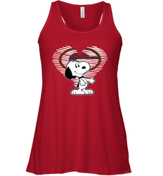I Love Green Bay Packers Snoopy In My Heart Fan Racerback Tank - KnowlegdeTee