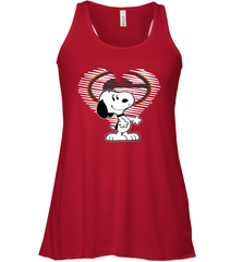 I Love Green Bay Packers Snoopy In My Heart Fan Racerback Tank - KnowlegdeTee