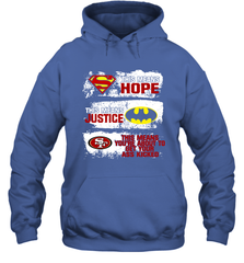 Superman Batman San Francisco 49ers Mean Kick Your Ass Hoodie - KnowlegdeTee