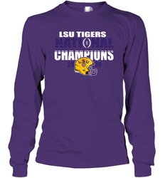 LSU Tigers Blue 84 College Football Playoff 2019 National Champions Glistening Long Sleeve T-Shirt - KnowlegdeTee