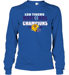LSU Tigers Blue 84 College Football Playoff 2019 National Champions Glistening Long Sleeve T-Shirt - KnowlegdeTee