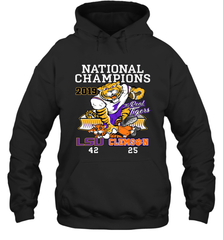 LSU Tigers College Football Playoff 2019 National Champions Score Hoodie - KnowlegdeTee