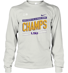 LSU Tigers College Football Playoff 2019 Peach Bowl Champions Locker Room Long Sleeve T-Shirt - KnowlegdeTee
