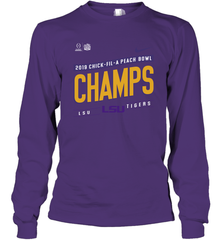LSU Tigers College Football Playoff 2019 Peach Bowl Champions Locker Room Long Sleeve T-Shirt - KnowlegdeTee