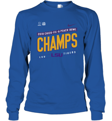 LSU Tigers College Football Playoff 2019 Peach Bowl Champions Locker Room Long Sleeve T-Shirt - KnowlegdeTee