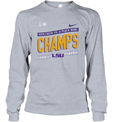LSU Tigers College Football Playoff 2019 Peach Bowl Champions Locker Room Long Sleeve T-Shirt - KnowlegdeTee