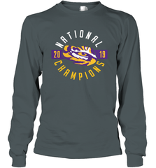 LSU Tigers College Football Playoff 2019 National Champions Schedule Fumble front Long Sleeve T-Shirt - KnowlegdeTee