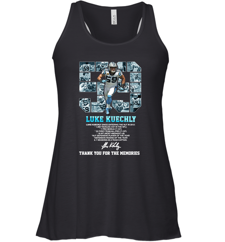 Luke Kuechly Thank You For The Memories Shirt Racerback Tank - KnowlegdeTee