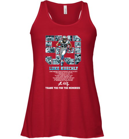 Luke Kuechly Thank You For The Memories Shirt Racerback Tank - KnowlegdeTee