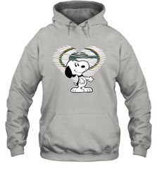 I Love Green Bay Packers Snoopy In My Heart Fan Hoodie - KnowlegdeTee